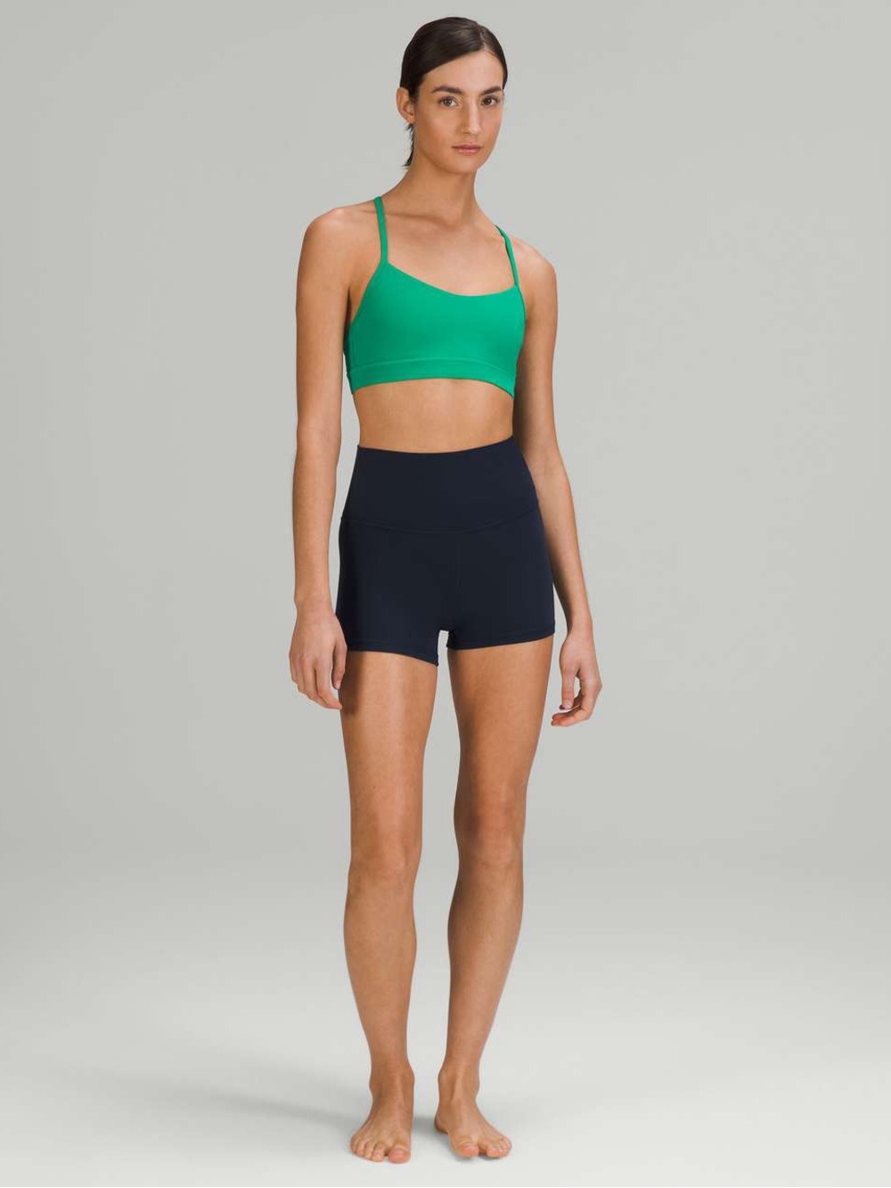 Lululemon Y Flow Sports Bra Light Support Emerald Ice Green 6